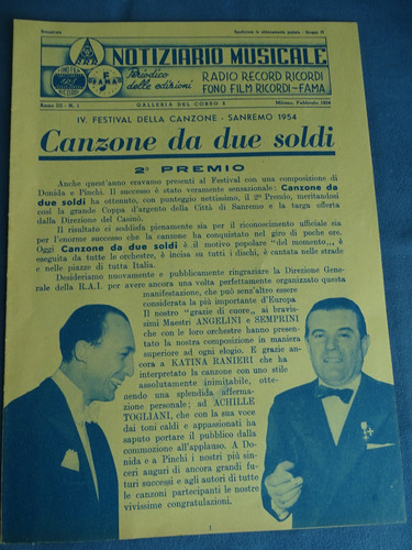 Notiziario musicale - notiziario, musicale-iv