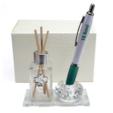 32925 Bomboniere Profumatore 18 Anni Compleanno PortaPenne Cristallo Penna