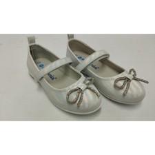 Melania Ballerina Bianco in tessuto glitterato con fiocchetto 