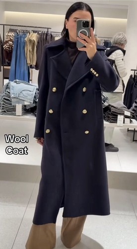 Cappotto donna lungo lana - , zara