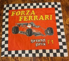 Bandiera FORZA FERRARI ? GRAND PRIX rally ? FORMULA 1 corse automobili pilota