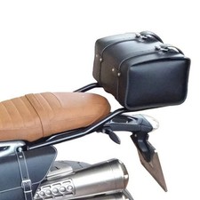 Borsa posteriore nera cuoio