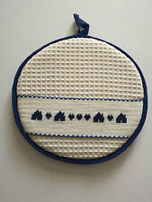 PRESINA GUANTO CUCINA TRAPUNTATA RICAMATA A MANO PUNTO CROCE 