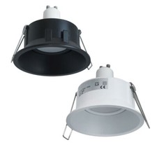 Faretto tondo retrocesso incasso foro 85mm lampada LED GU10 8W luci soffitto 230
