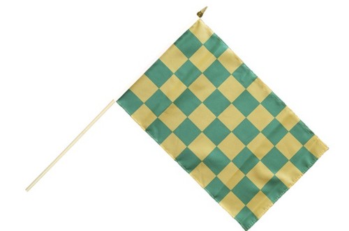 Bandiera quadri verde giallo - bandiera, a