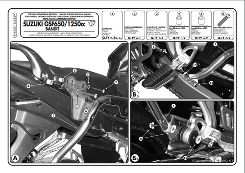 Givi kit portavaligie laterale - kit,