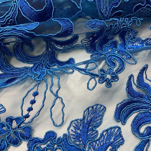 Tessuto tulle ricamato dalila - tessuto,