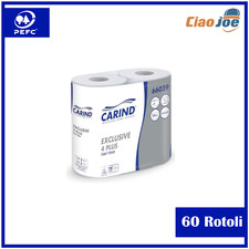 Carta Igienica Carind 3 veli plus morbida resistente casa ufficio 60 rotoli