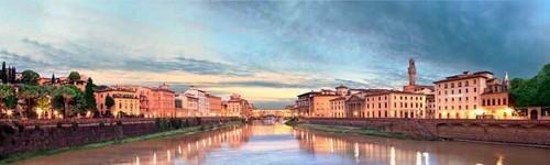 Quadro veduta firenze ponte - veduta,