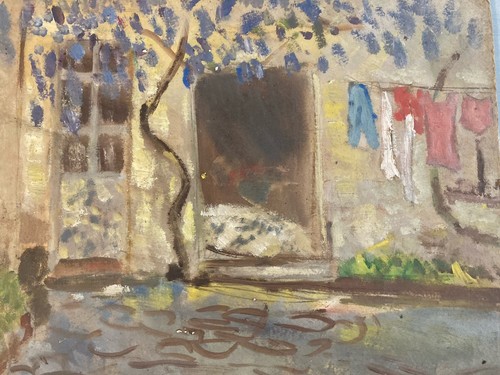 Bella pittura olio cartone - pittura,