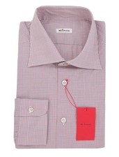 Kiton Rosso Plaid Camicia di