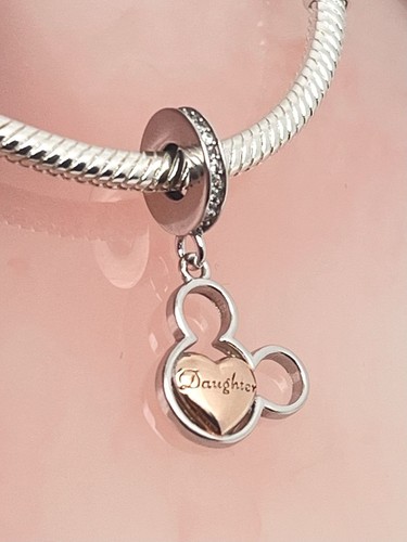 Ciondolo cuore figlia - cuore, topolino