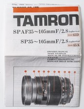 Tamron Manuale di Istruzioni