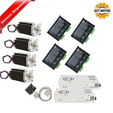Kit comando driver 4 assi Nema 23 motore passo-passo 435 oz-in 4,2A DM542 CNC kit