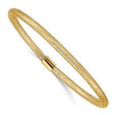 10k Yellow Gold Stretch Mesh Bracelet