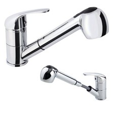 Rubinetto Miscelatore Monocomando Cucina Lavello Lavabo Con Doccetta Estraibile