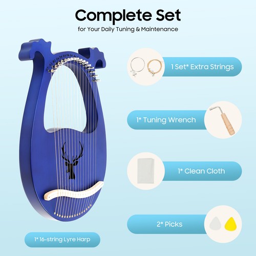 Corde aklot lyre arpa - lyre, legno