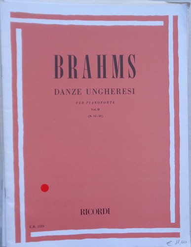 Brahms danze ungheresi volume - danze,