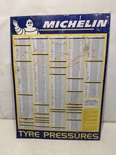 Insegna da officina pubblicitaria Michelin Tyre Pressures