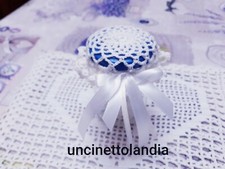 Centrino bianco uncinetto a