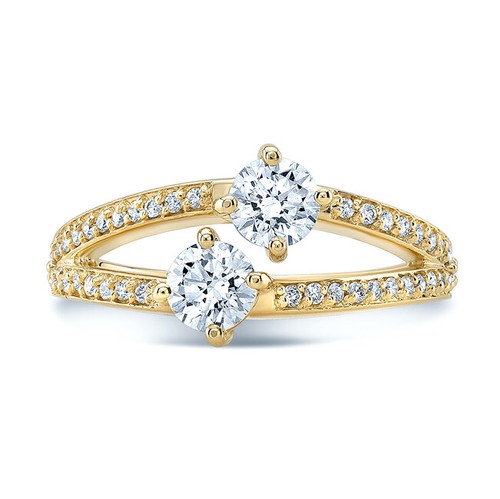 Anello con diamante split - diamante,