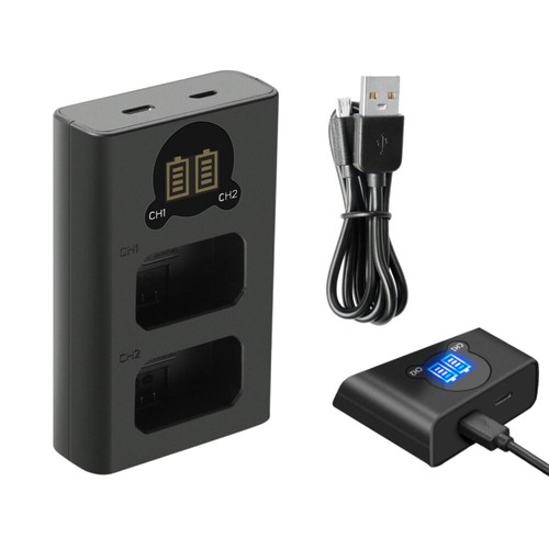 Caricabatteria doppio lcd - doppio,