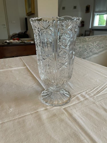 Vaso cristallo decorato - vaso,