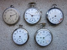 LOTTO 5 OROLOGIO DA TASCA LANCO TERMA ARALDA OGINES STOCK TASCHINO VINTAGE