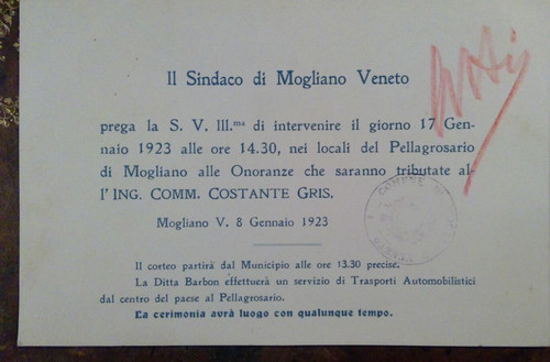 Biglietto commemorazione gris - biglietto,