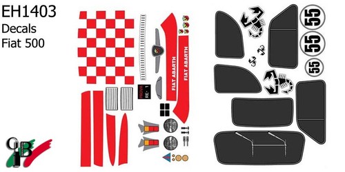 Decals fiat 500 automodelli - 500,