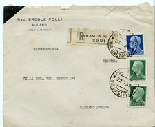 busta 1939 raccomandata milano
