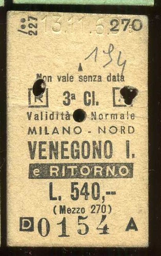 Biglietto treno ferrovia - treno,