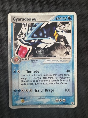 Card pokemon gyarados rosso - pokemon,