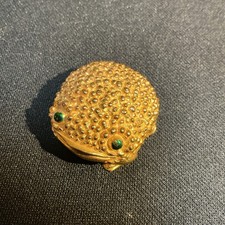 Profumo Vintage David Webb Revlon Gocce di Luna Cera Massiccia 1970 Rana Oro