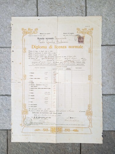 Diploma licenza normale - di,