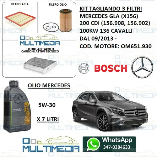 Tagliando filtri bosch - bosch, olio