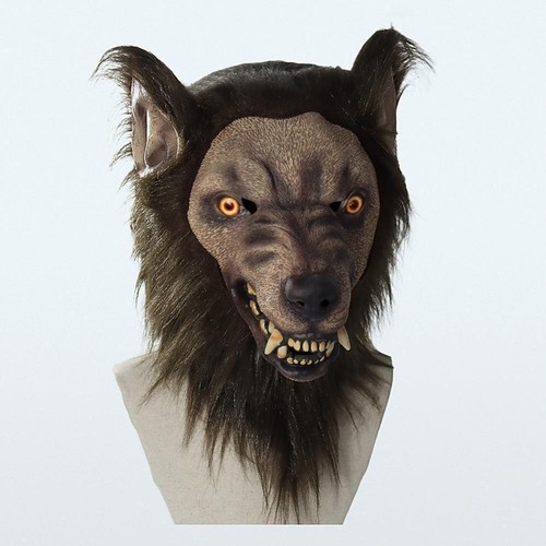 Wolf mask faux werewolf - mask,