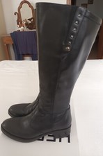 Nero Giardini Stivale Nero Classico di Pelle con Borchie Numero 40