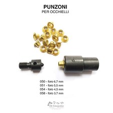 Punzone per occhielli - kit 2 parti - mod. 050-051-054-058 - matrice ricambio