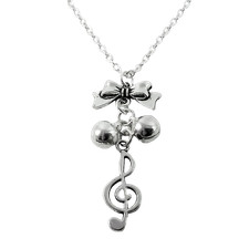 Collana Lunga CHIAMA ANGELI con ciondolo CHIAVE DI VIOLINO Argento Mamma Donna