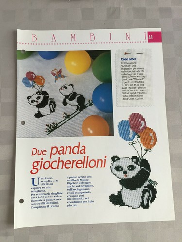 Schema punto croce bambini - croce, due