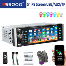 Autoradio 1 DIN Con 5" Schermo Senza Fili Carplay Android Auto USB Bluetooth AUX