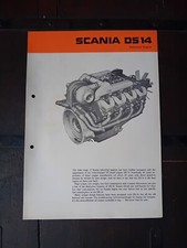 SCANIA DS14 V8 MOTORI MOTOREN TURBOCHARGED ENGINE BROCHURE originale 1970