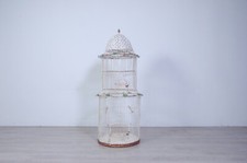 Grande voliera in ferro Art Decò Vecchia gabbia ferro Shabby Chic French Country