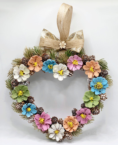 Ghirlanda fiori pigne 232 - ghirlanda,