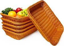 6 Pezzi Cestini Pane Vimini