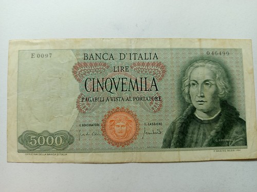 Banconota 5000 lire colombo - 5000,