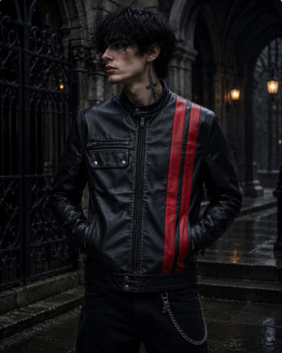 Giacca cafe racer uomo - giacca, nera