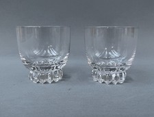 Due bicchieri in cristallo, piede corona, Art Déco