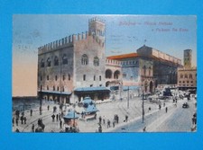  BOLOGNA PIAZZA NETTUNO COLORATA ANIMATA VIAGGIATA 1917    COMPRA SUBITO